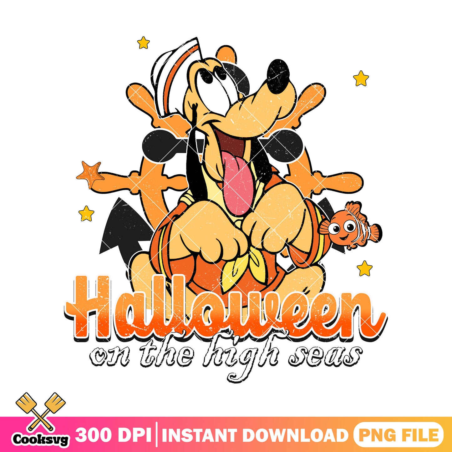 Halloween pluto on high seas png, halloween spirit png, pluto dog png