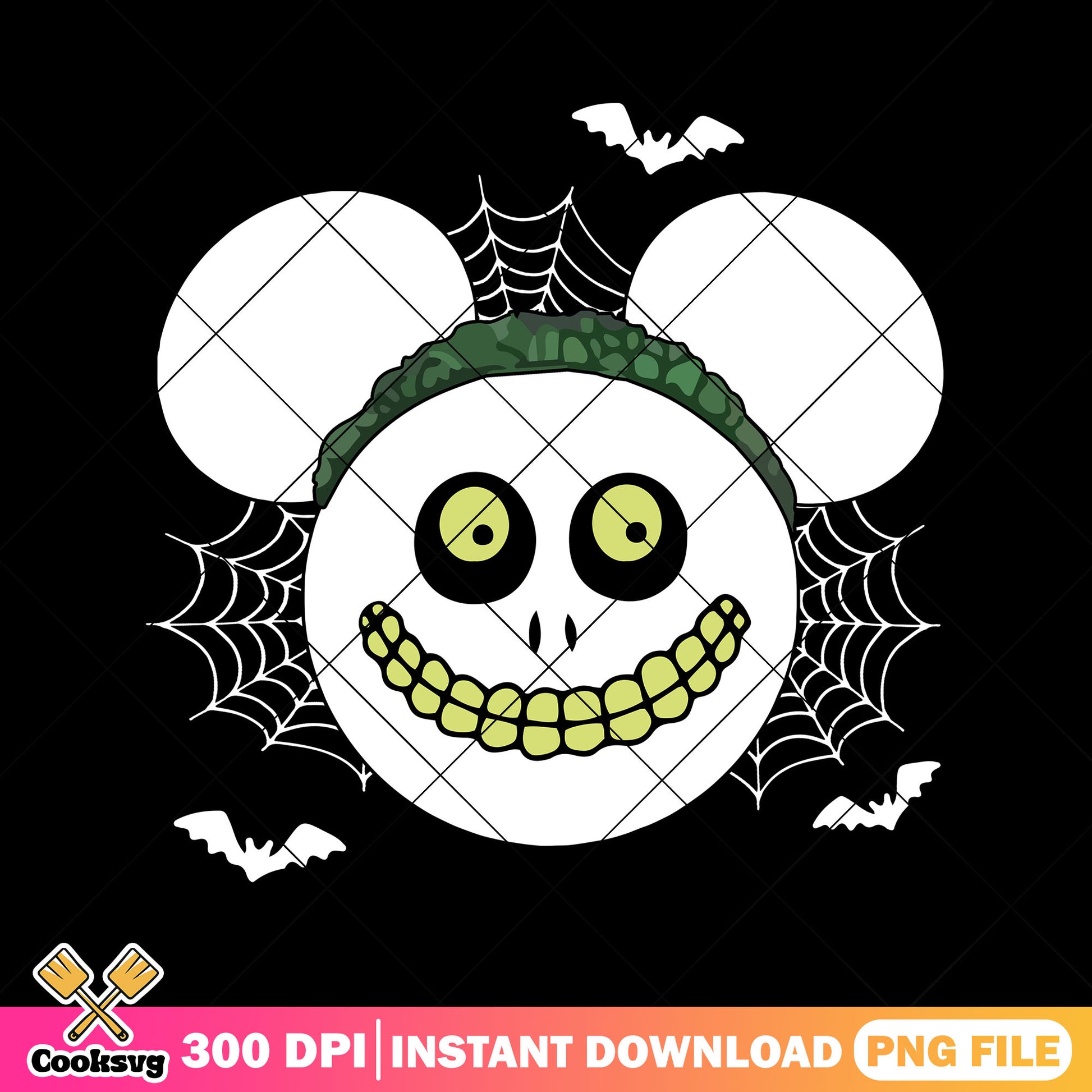 Halloween skull mickey png, mickey mouse head​ png, horror mickey​ png