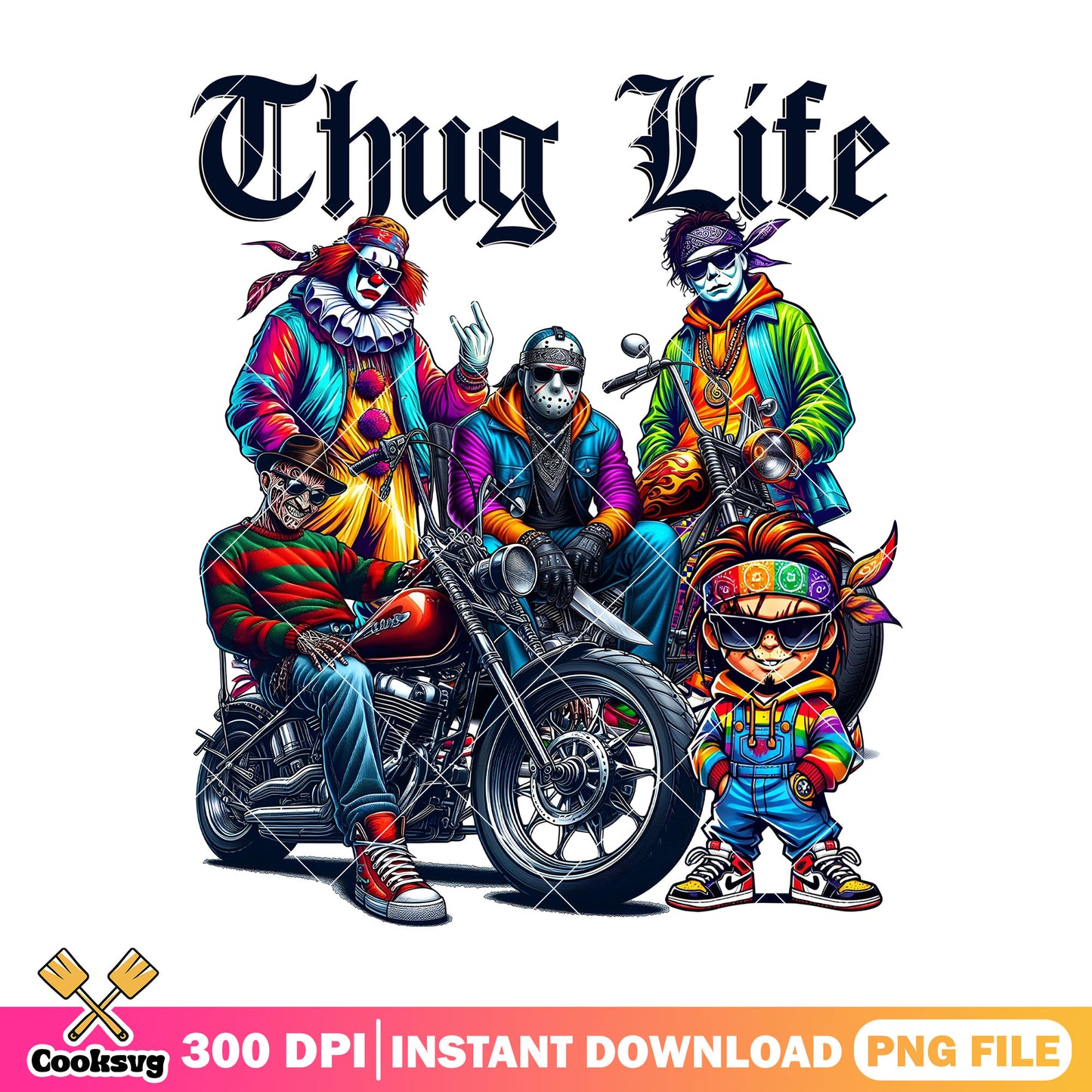 Halloween sthug life png, halloween pennywise png, horror art png