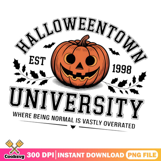 Halloweentown University Est 1998 PNG, Halloween PNG, Pumpkin PNG