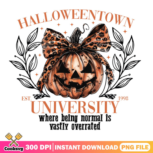 Halloweentown University Pumpkin PNG, Halloween PNG, Coquette PNG