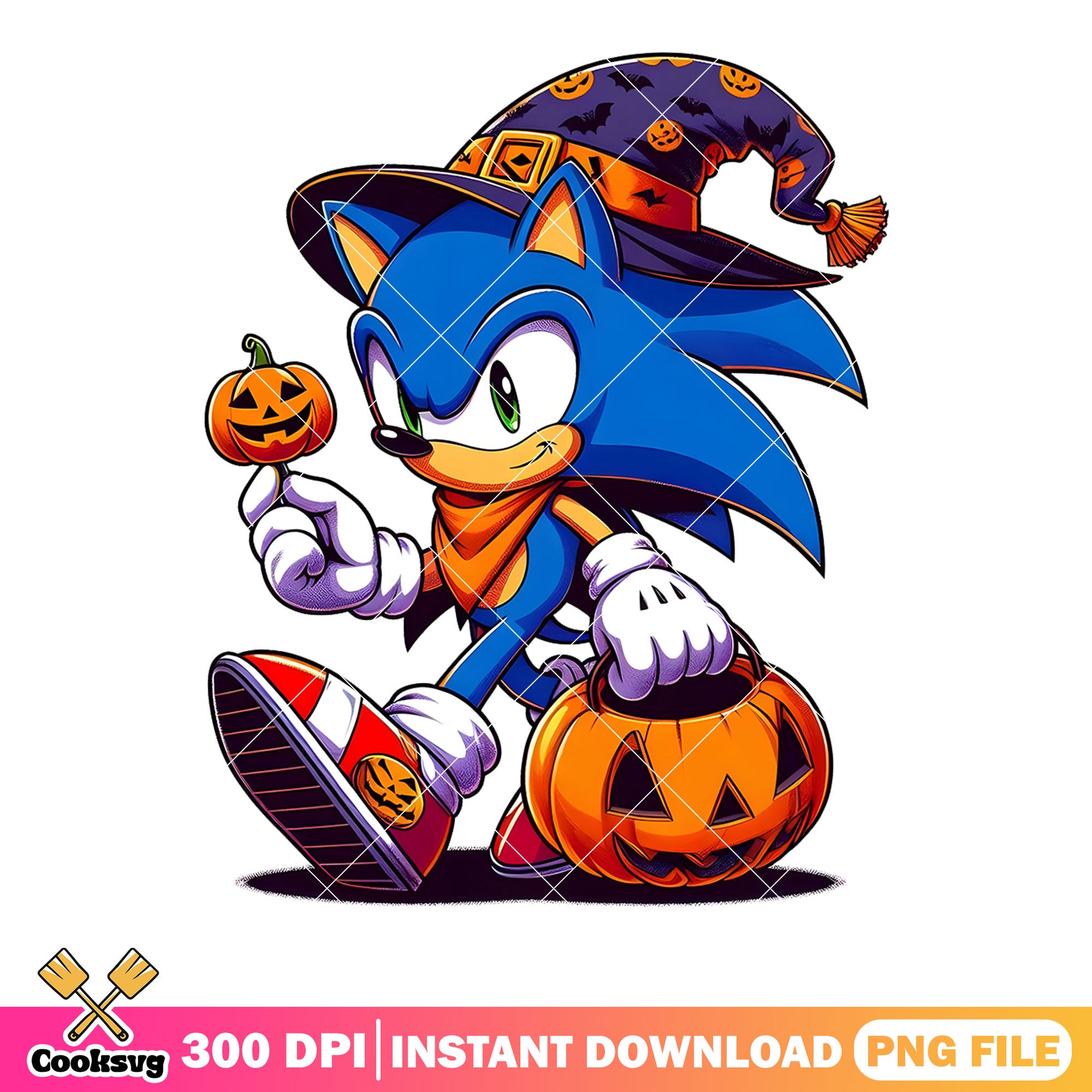 Halloween witch sonic png, sega halloween​ png, witch costume png