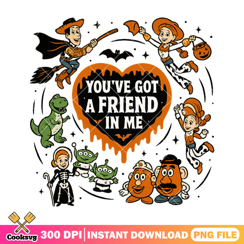 Halloween with disney png, toys happy png, happy halloween png