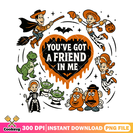 Halloween with disney png, toys happy png, happy halloween png