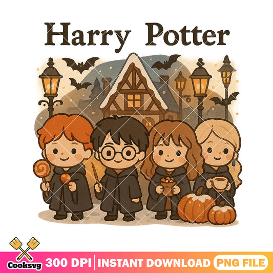 Halloween with hogwarts student png, hogwarts school png, harry potter png