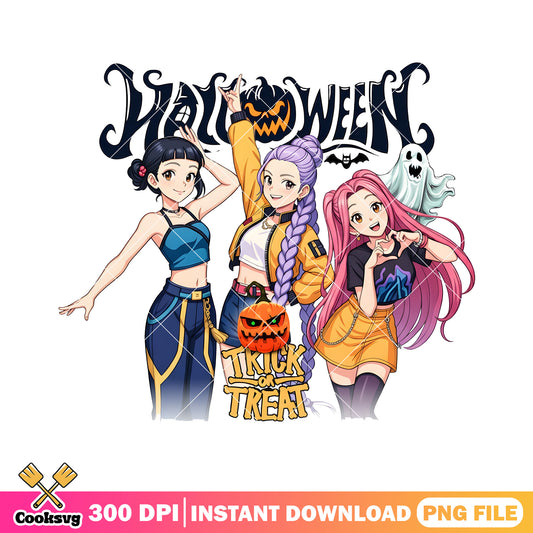Halloween with huntrix png