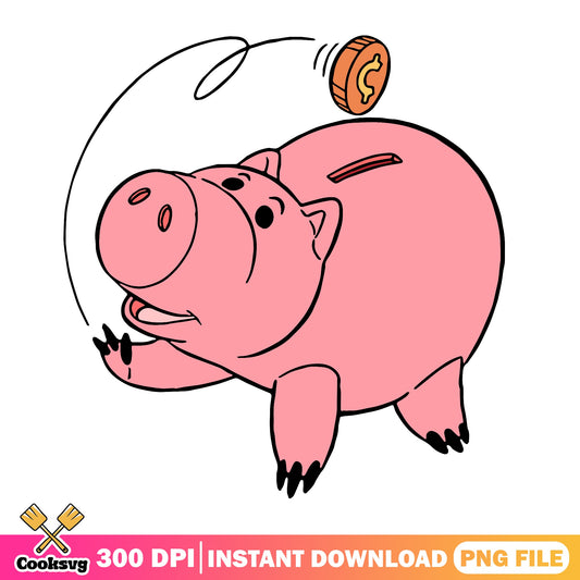 Hamm Piggy Bank Toy Story PNG, Disney Pixar PNG, Toy Story PNG