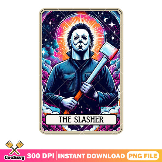 Hammer bloody galaxy card png, michael myers png, stary night png - Copy