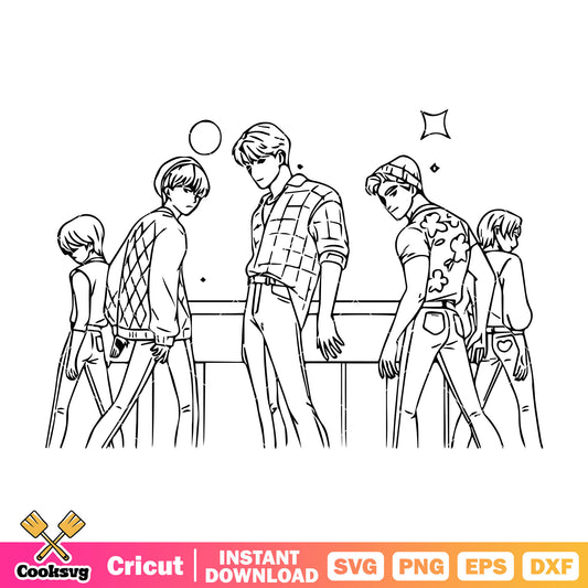 Handsome saja boys svg, saja boys band svg, kpop demon hunters svg