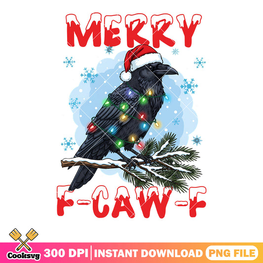 Happy Christmas png, String light christmas png, black raven​ png