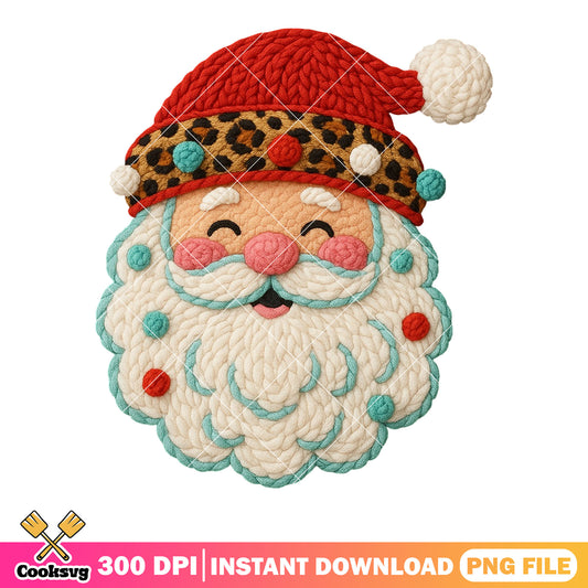 Happy Santa face christmas png, santa claus png, santa hat png