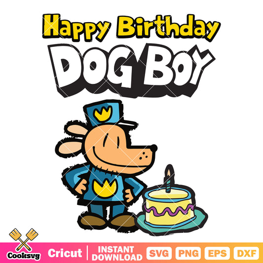 Happy birthday dog boy svg, dog man 2025​ svg, dog man characters​ svg