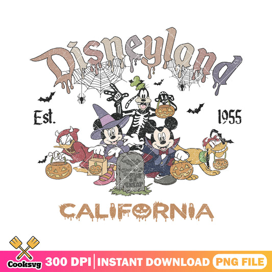 Happy californian halloween png, halloween png, disney mickey png