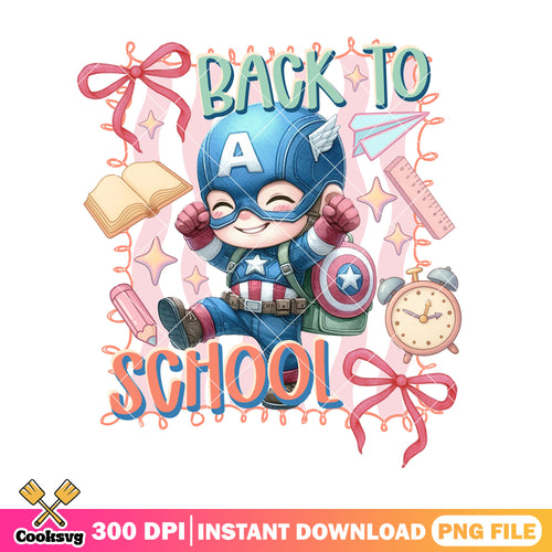 Happy captain america png, marvel image png, back to school idea png