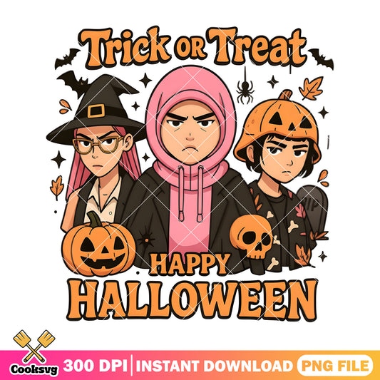 Happy halloween huntrix png, pumpkin halloween png, huntrix girl png