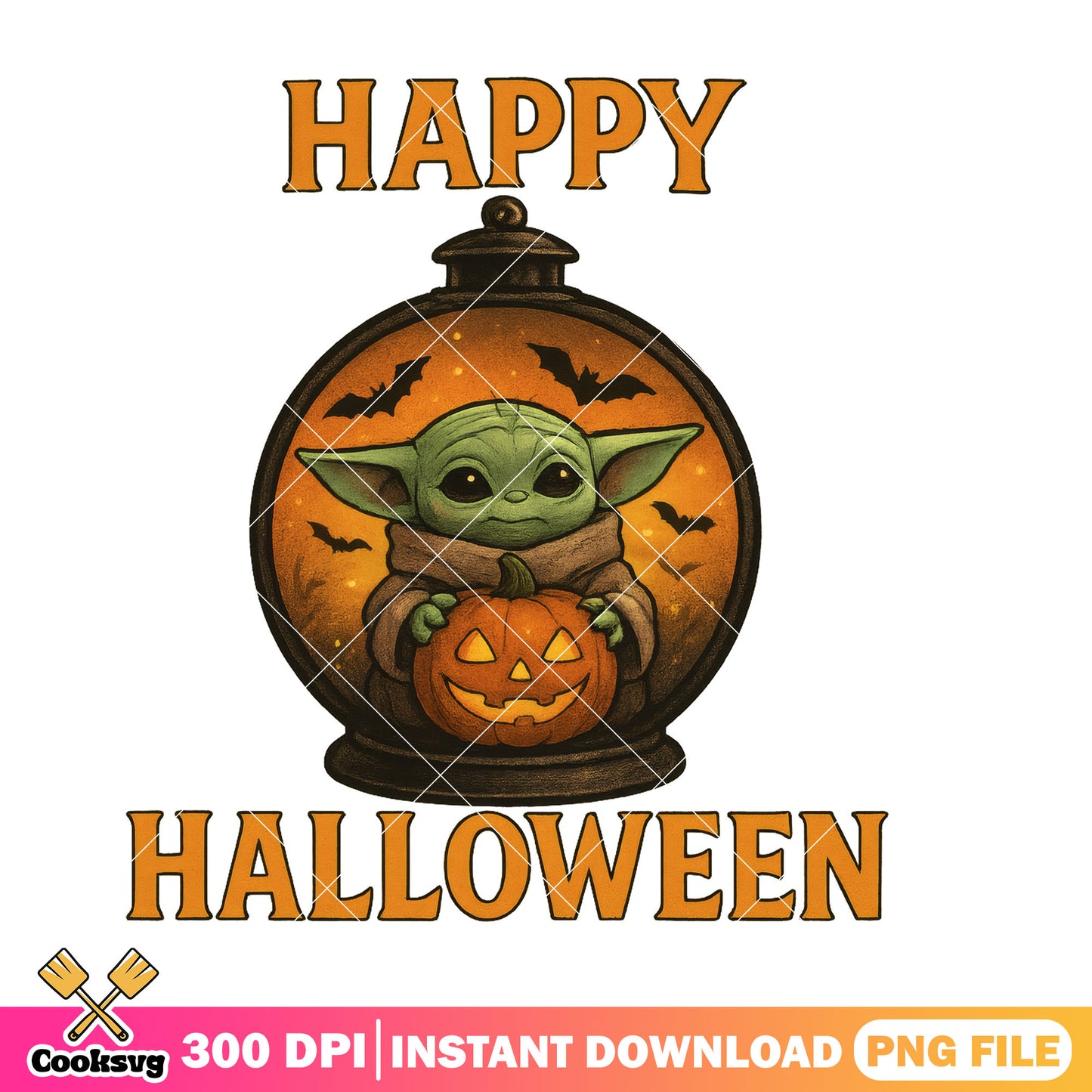 Happy halloween light png, baby yoda png, halloween movies png