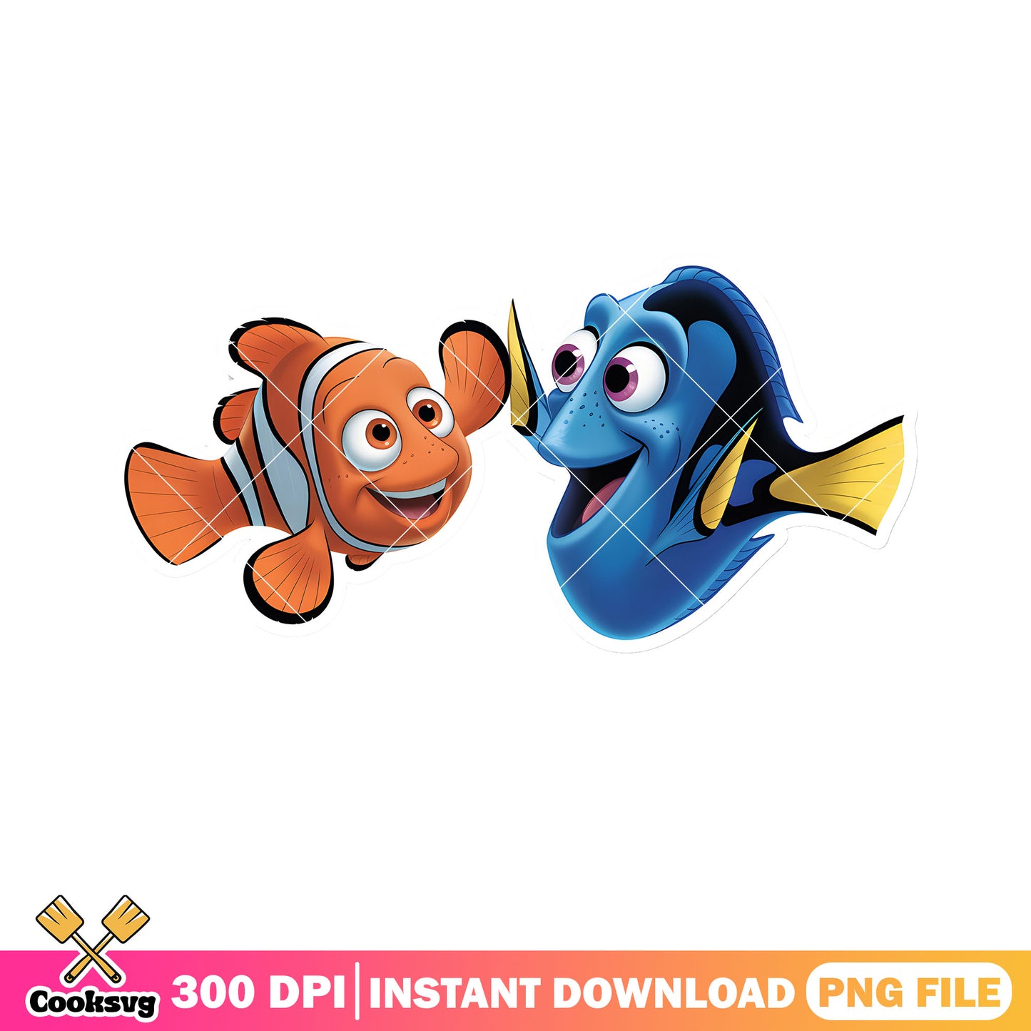Happy marlin dory sticker png, disney dory png, disney vibes png