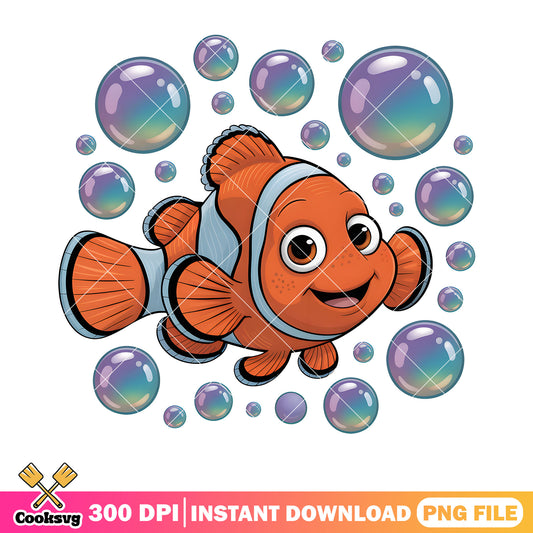 Happy nemo clownfish png, finding nemo png, disney poster png
