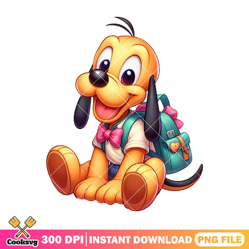 Happy pluto design png, disney pluto png, when is back to school png