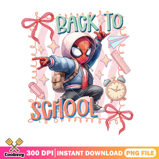 Happy spiderman jacket png, back to school outfit png, dc cartoon png