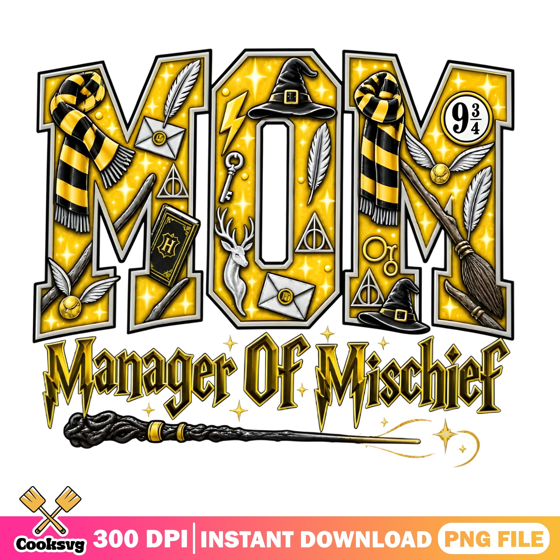 Harry Potter Mom Manager Of Mischief PNG, Wizard Mom PNG, Mother's Day PNG