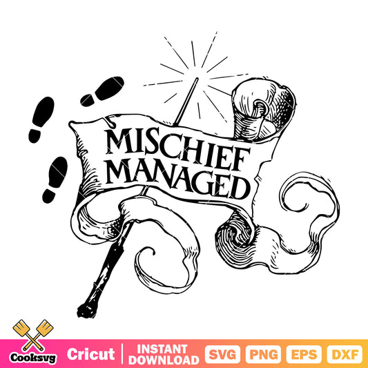 Harry potter mischief managed svg, harry potter 2025 svg