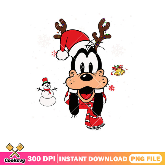 Head goofy disney christmas png, goofy christmas png, disney christmas png