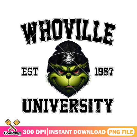 Head grinch whoville university png, grinch head png, grinch whoville png