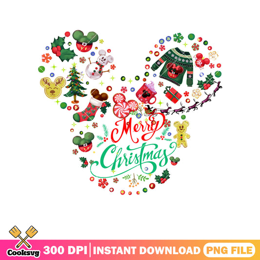 Head mickey ornaments christmas png, christmas ornaments png, mickey head png