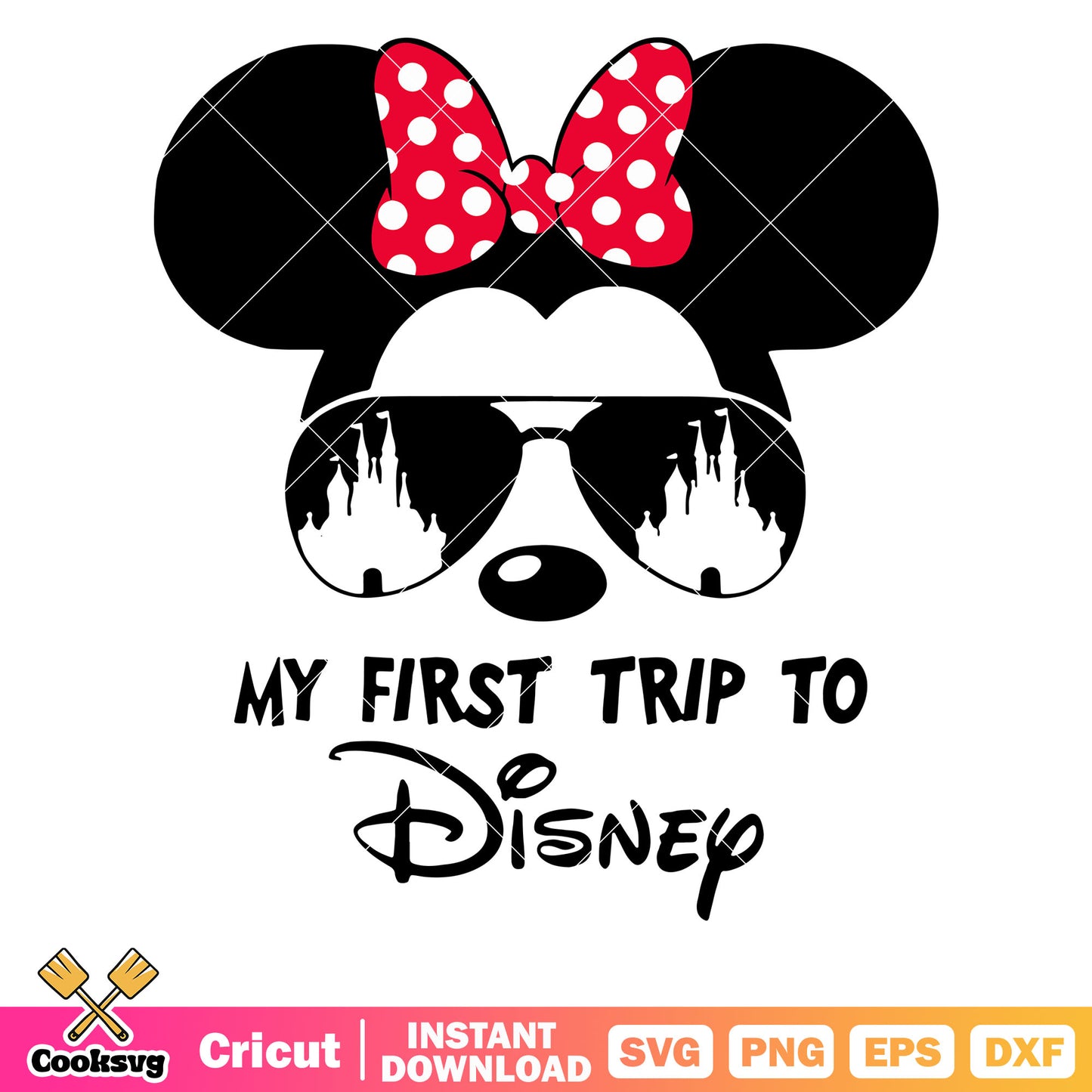 Head minnie my first trip to disney svg, mickey head svg, my first disney trip svg