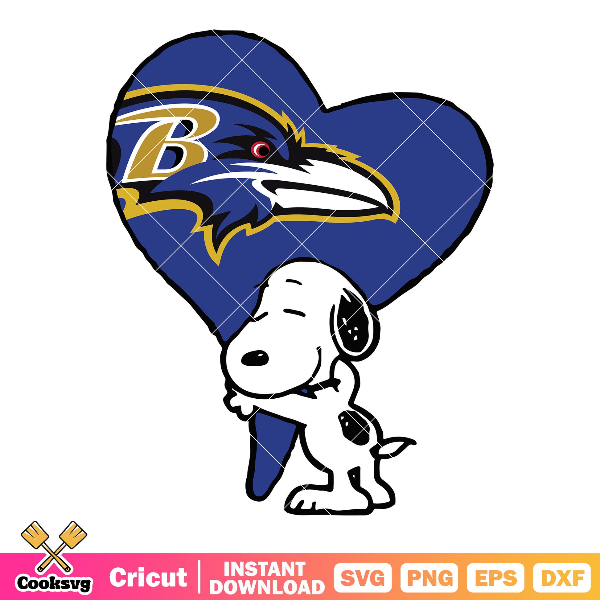 Heart crown ravens svg. baltimore ravens svg, snoopy svg