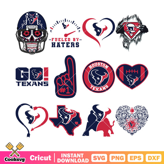 Heart texans icon bundle svg, houston texans svg, texas football teams​ svg 