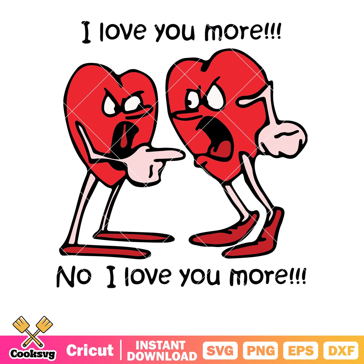 Heart valentine I love you more svg, i love you more​ svg