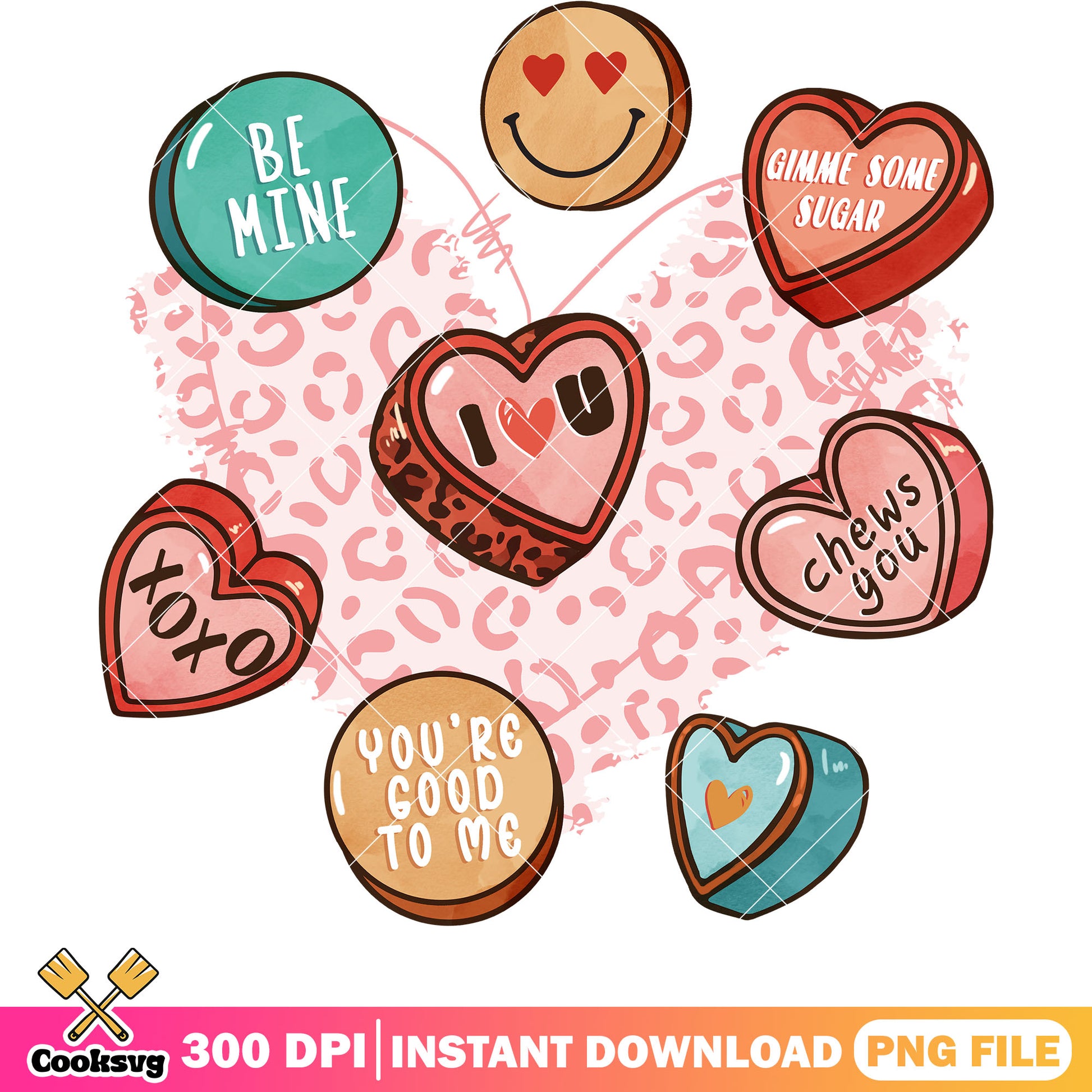 Heart valentine chews you png, love valentine png, xoxo valentine png