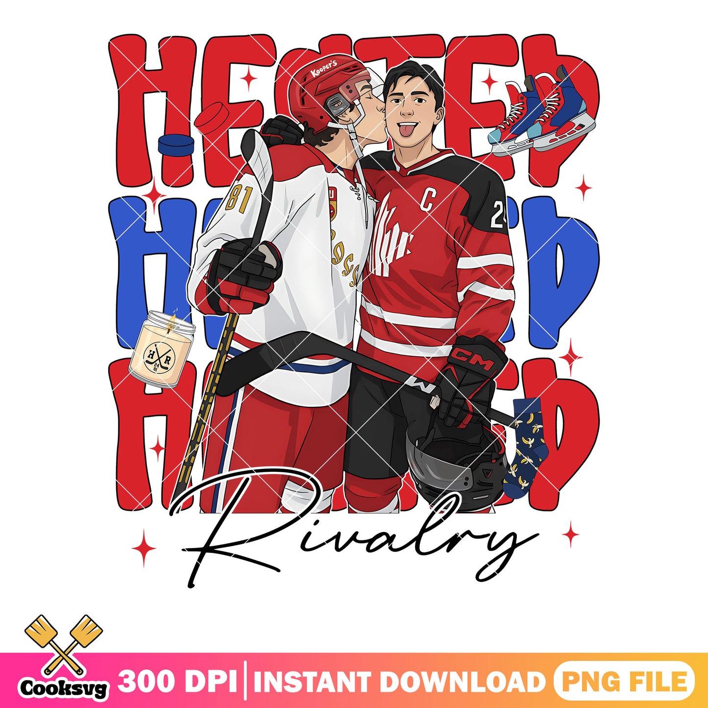 Heated Rivalry Preppy png, gay poster png, lgbt movie gifts png