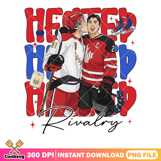 Heated Rivalry Preppy png, gay poster png, lgbt movie gifts png