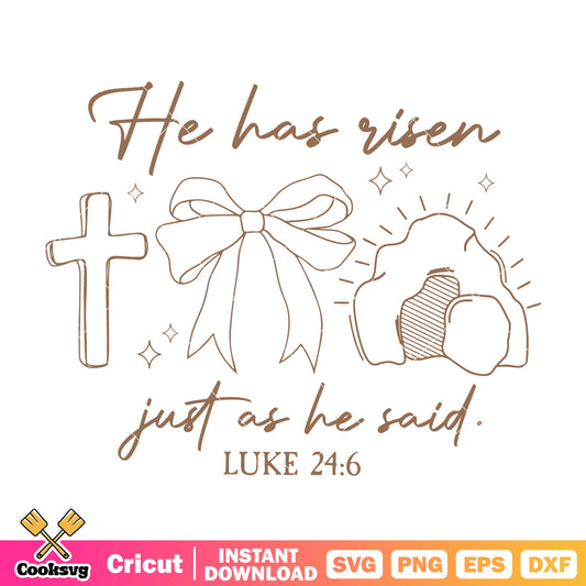 He has risen just as he said svg, he has risen​ svg, funny quote svg