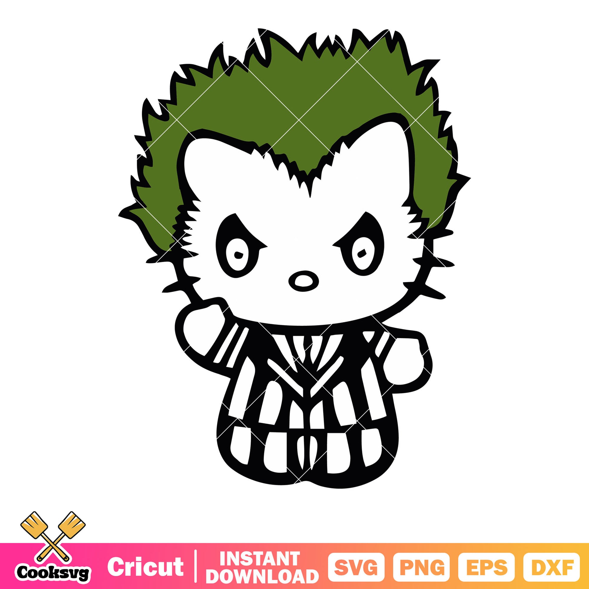 Hello Kitty Beetlejuice costume svg, hello kitty costume svg