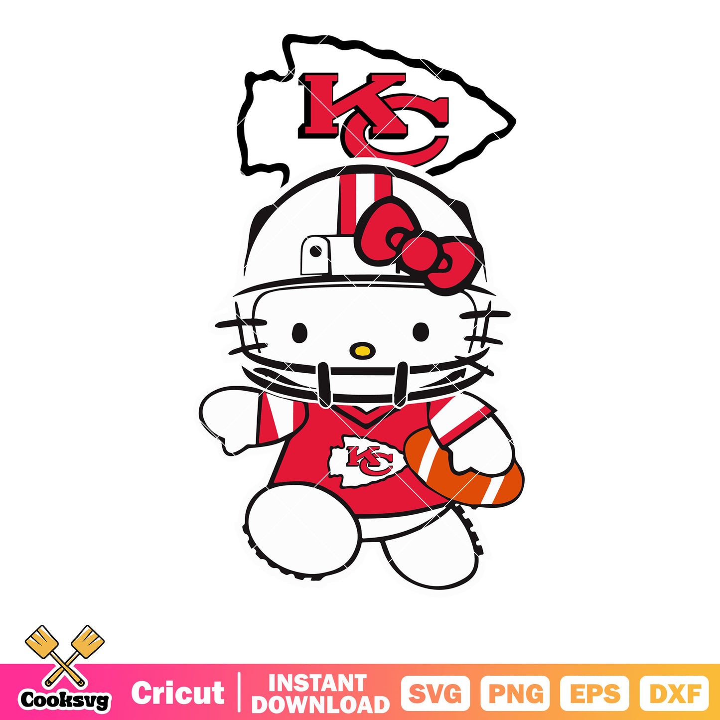 Hello Kitty Kansas City Chiefs svg file, hello kitty kansas city chiefs​ svg