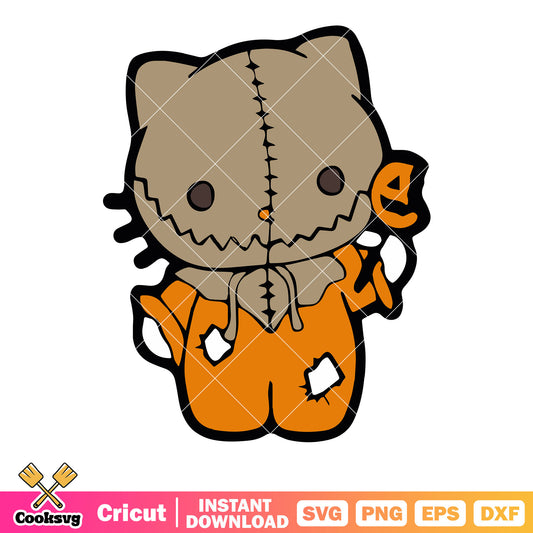 Hello Kitty Sam Trick Or Treat svg, hello kitty costume svg