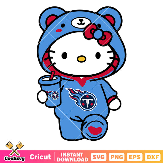 Hello Kitty tennessee titans costume svg, tennessee titans games​ svg