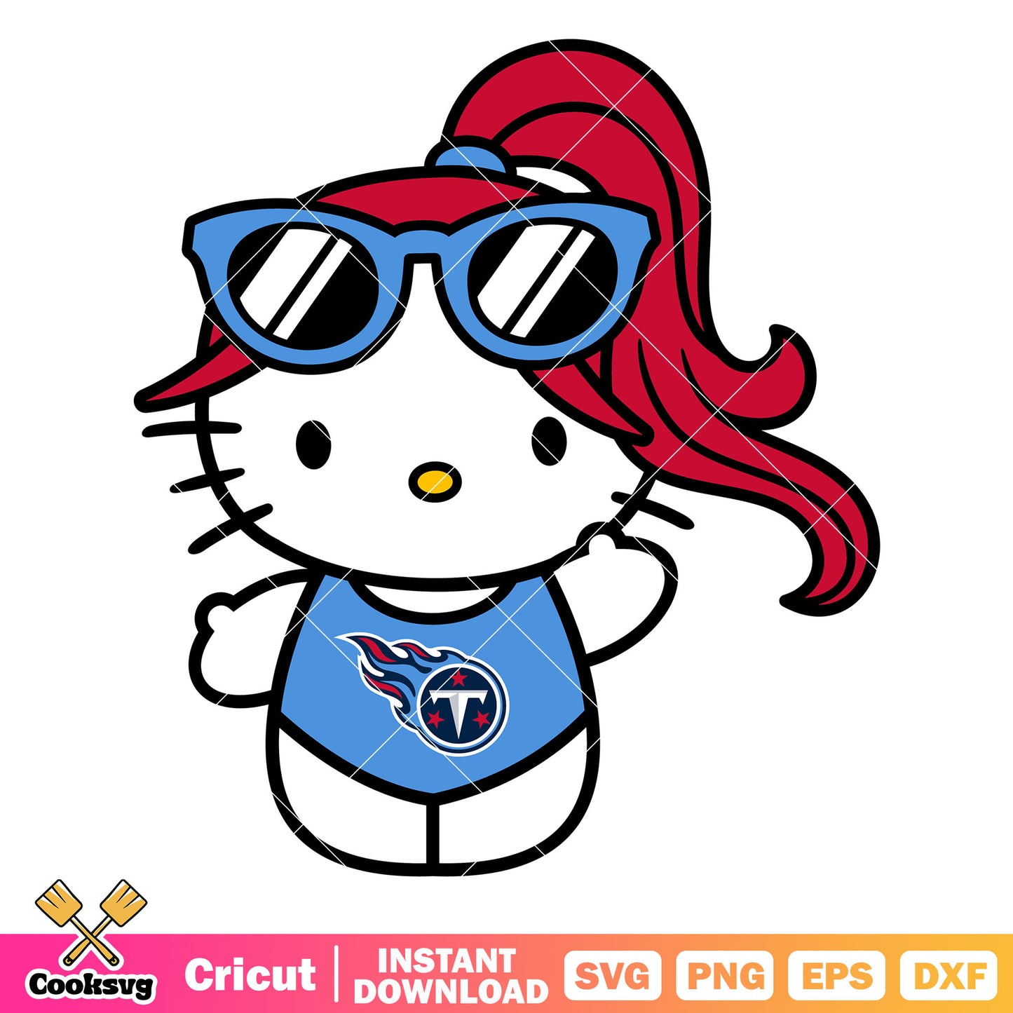 Hello Kitty tennessee titans swimsuit svg, tennessee titans​ svg