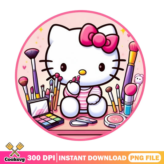 Hello Kitty Makeup PNG, Sanrio Beauty Clipart, Hello Kitty PNG