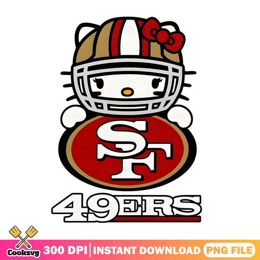 Hello Kitty San Francisco 49ers NFL PNG, Sanrio PNG, Football PNG