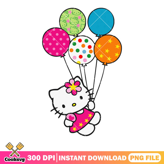 Hello kitty and balloon png file, hello kitty cartoon png