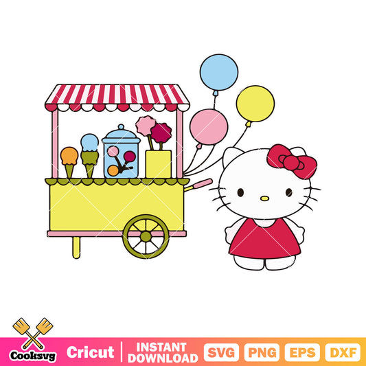 Hello kitty and her toy svg, hello kitty toys svg, hello kitty svg