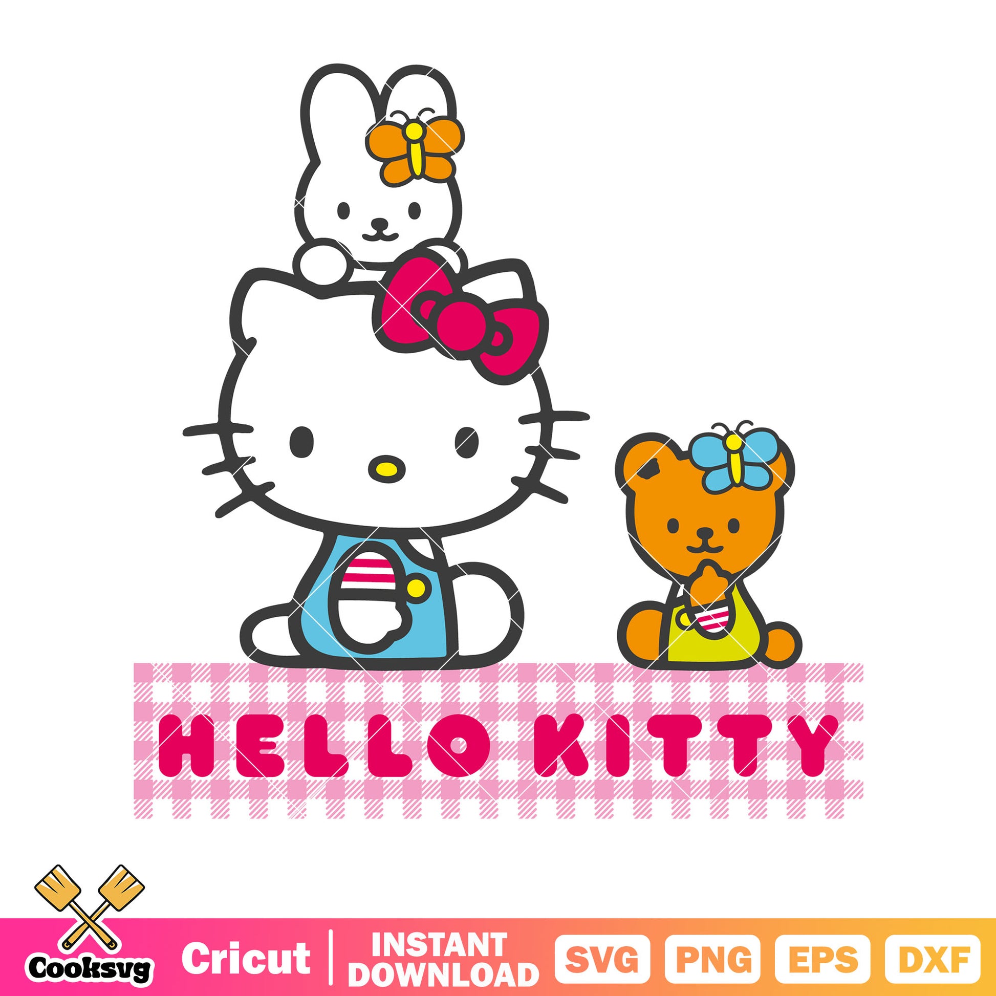 Hello kitty and sanrio friends svg, hello kitty friends svg