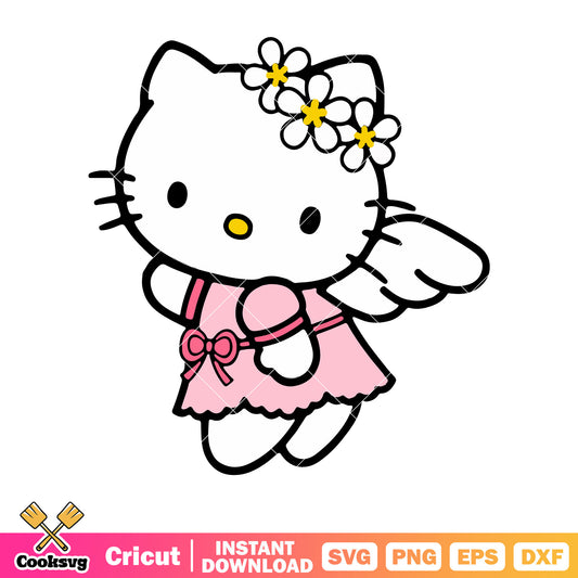 Hello kitty angel costume svg, hello kitty costume svg, hello kitty svg