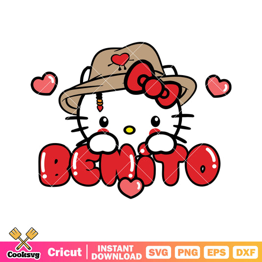Hello kitty benito valentine svg, hello kitty valentines​ svg