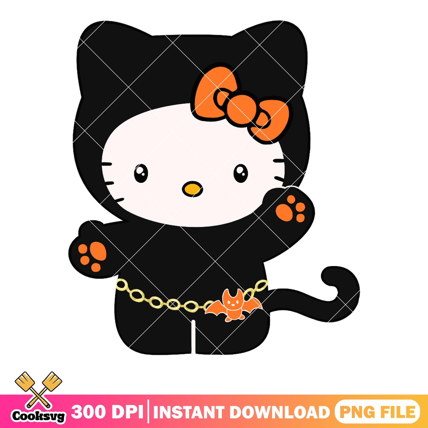 Hello kitty black cat costume png, hello kitty costume png